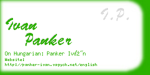 ivan panker business card